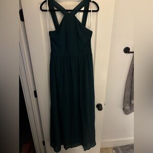 Lulu's Dark Green Maxi Dress